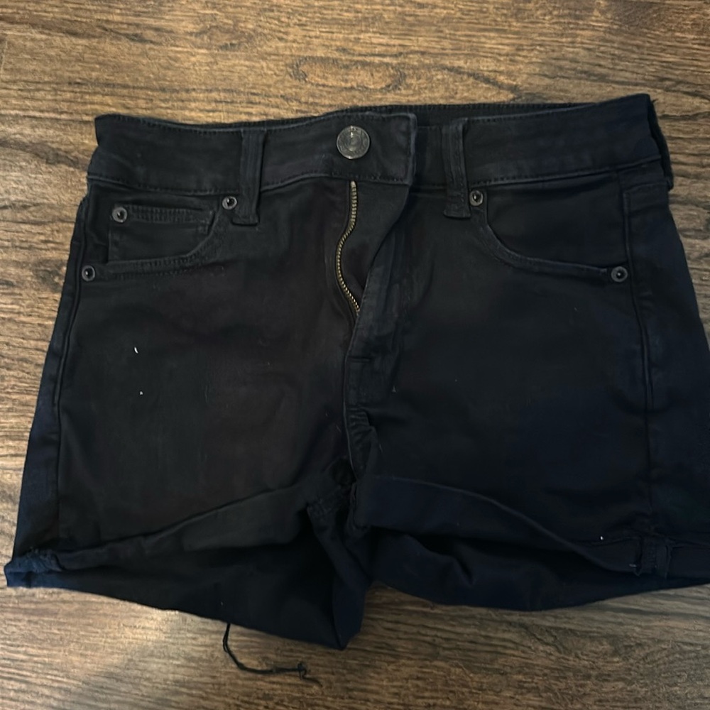 American eagle high rise shortie size 4 - black